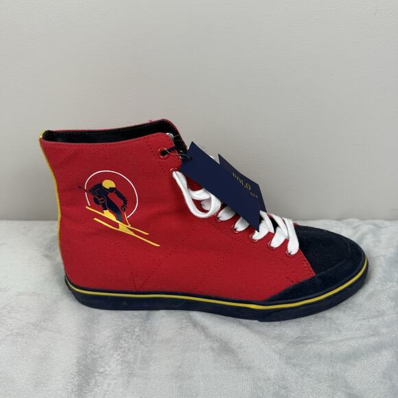 Polo Ralph Lauren Men Shoes Solomon Christmas Red Ski...